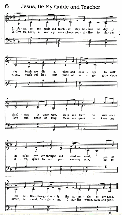 Recessional Hymn 'Jesus, Be My Guide and Teacher'