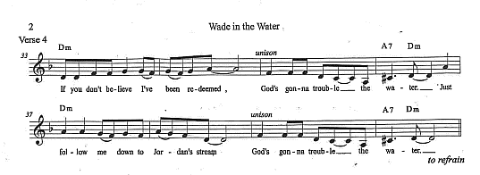 Recessional Hymn 'Wade in the Water'