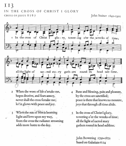 Recessional Hymn CP  #386 'In the Cross of Christ I Glory'