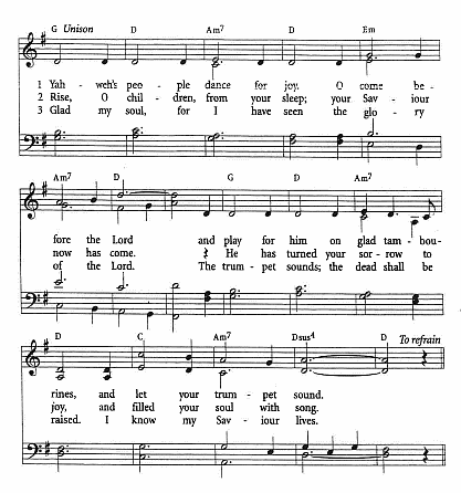 Recessional Hymn CP #312 'Sing a New Song unto the Lord'