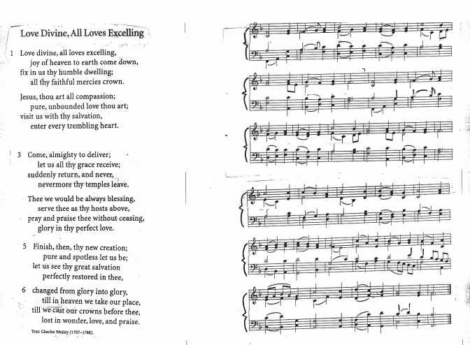 Recessional Hymn CP #486 'Love Divine, All Loves Excelling'