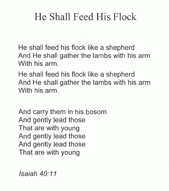 Vocal Solo ‘He Shall Feed His Flock’