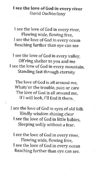 Vocal Solo - 'I See the Love of God in Every River'